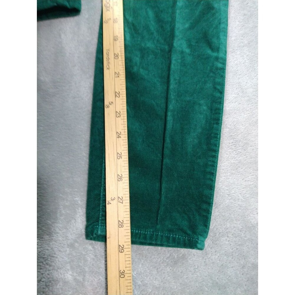 NYDJ Jeans Womens 10 Green Brushed Velvet Ami Skinny Lift Tuck Mid Rise Stretch - Picture 5 of 10